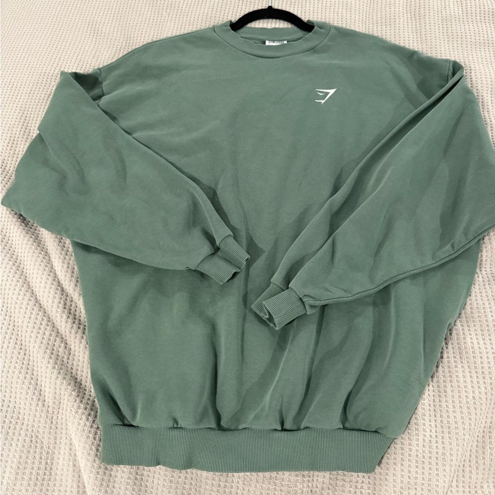 Oversized green gymshark sweatshirt